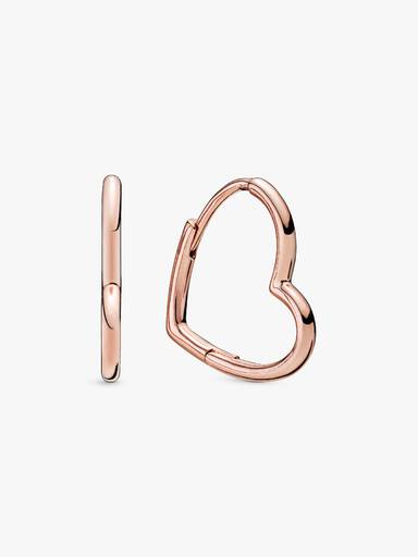 Asymmetrical Heart Hoop Earrings