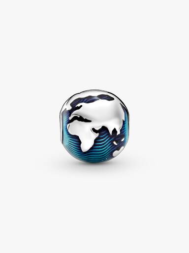 Blue Globe Clip Charm
