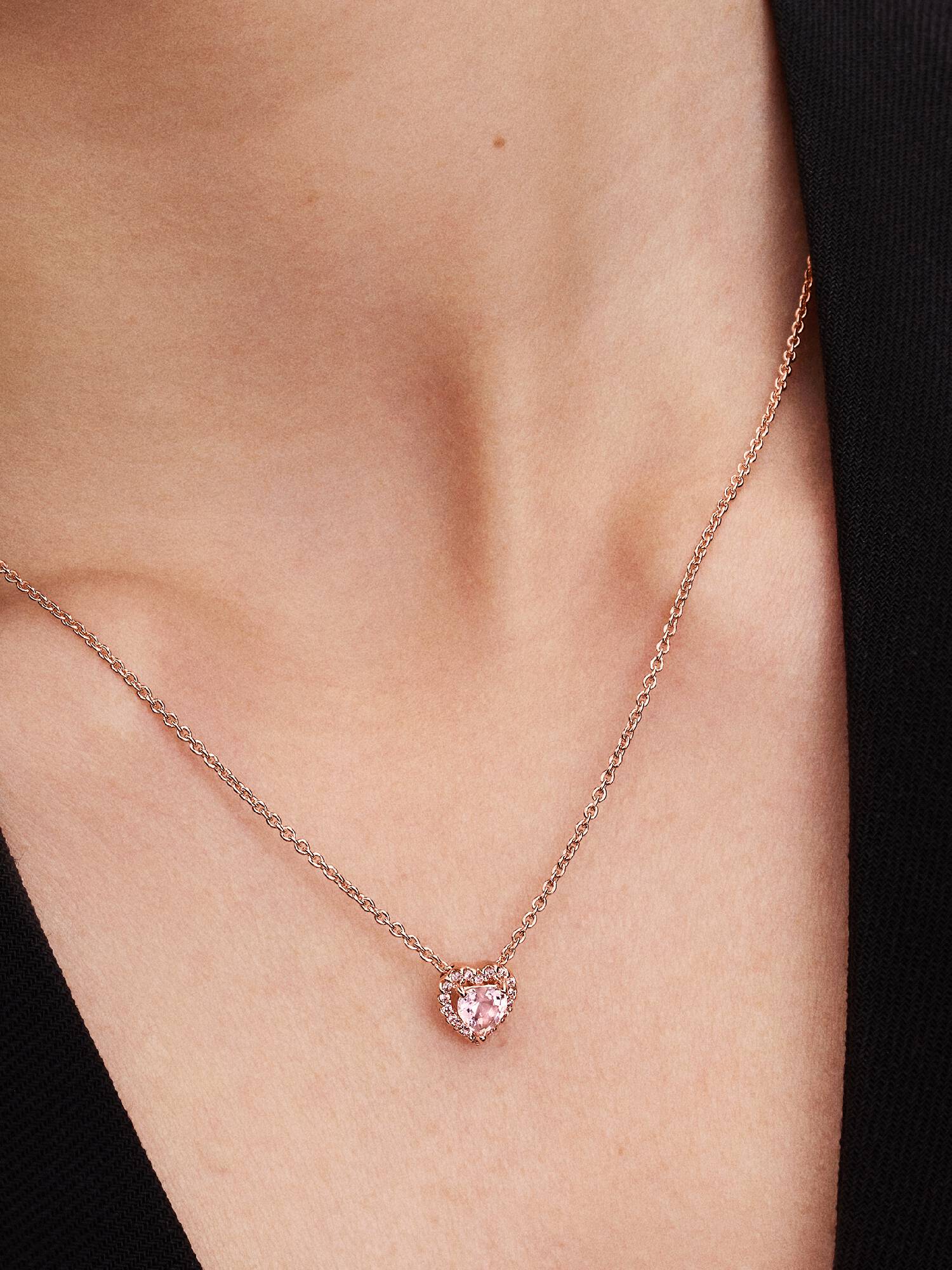 Pink Heart Collier Necklace