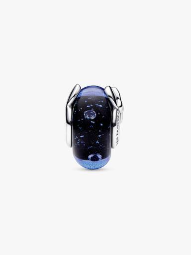 Disney Mickey Mouse & Minnie Mouse Blue Murano Glass Charm