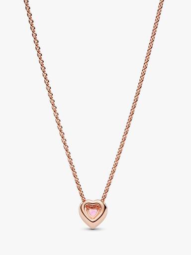 Pink Heart Collier Necklace