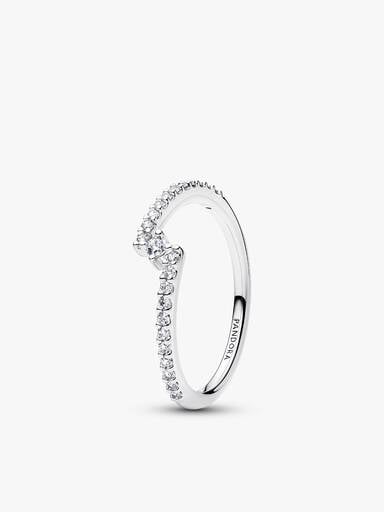 Sparkling Split Solitaire Pavé Ring Stack