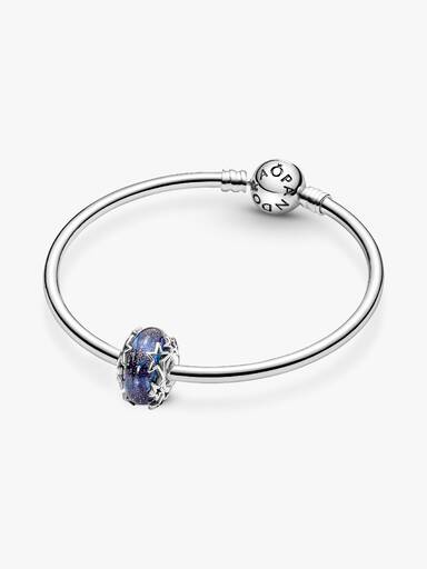 Galaxy Blue & Star Murano Charm