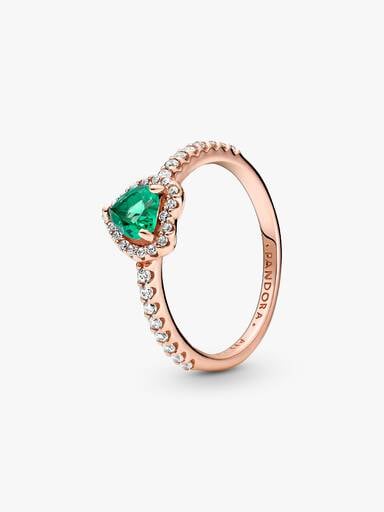 Sparkling Elevated Heart Ring