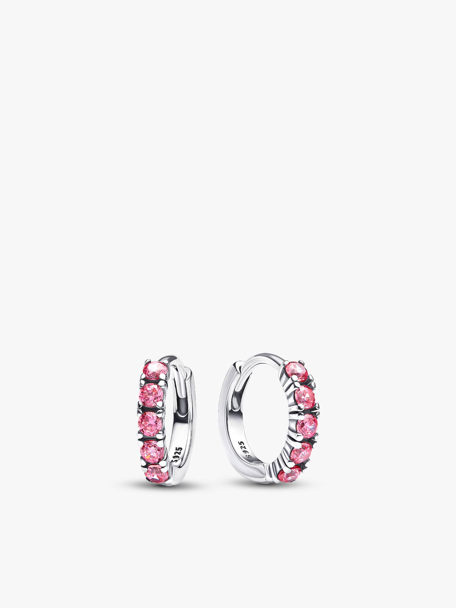 Pink Huggie Earrings