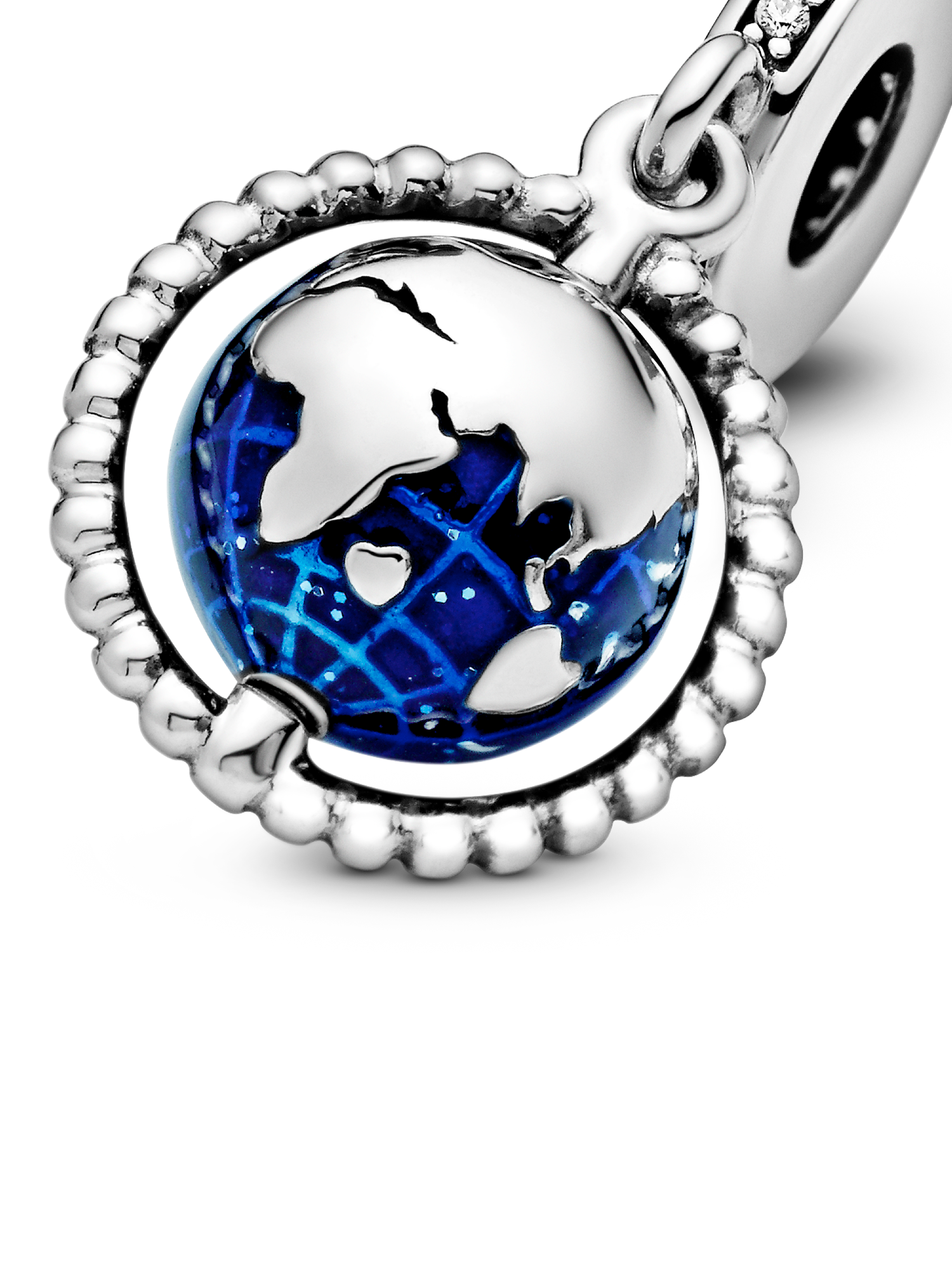 Spinning Globe Dangle Charm | スターリングシルバー | パンドラ'