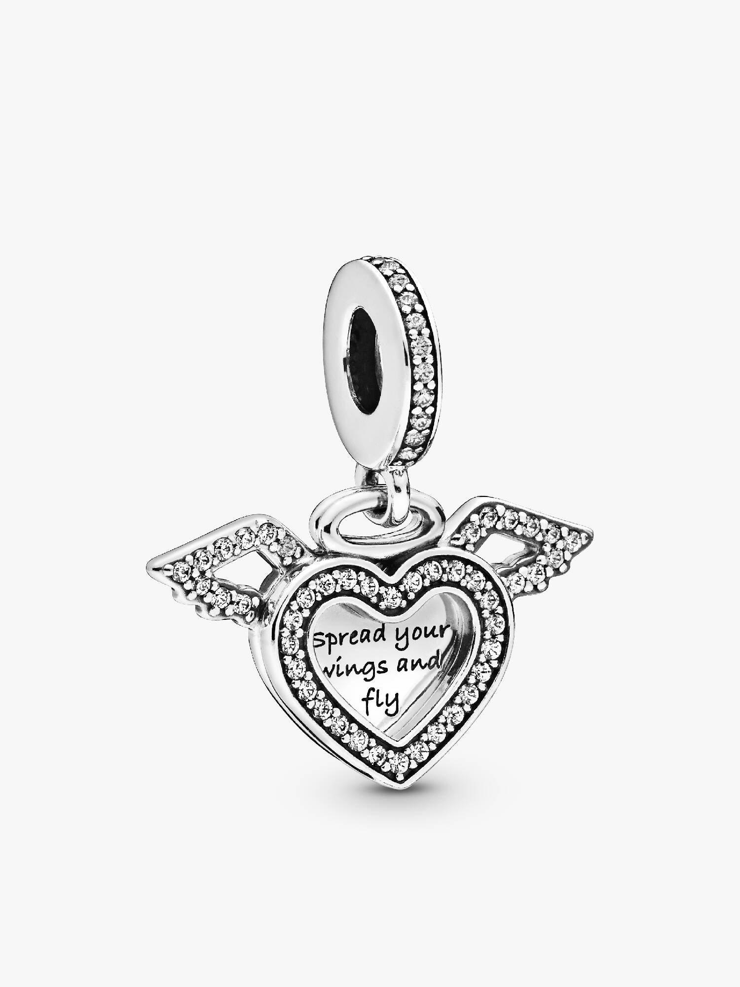 Heart and Angel Wings ダングルチャーム