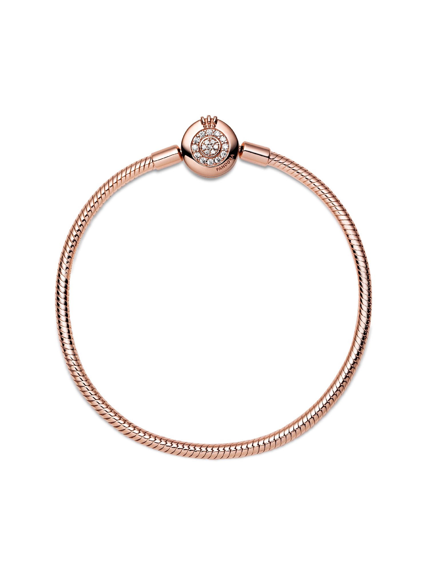 Sparkling Crown O Snake Chain Bracelet | ローズゴールドプレー