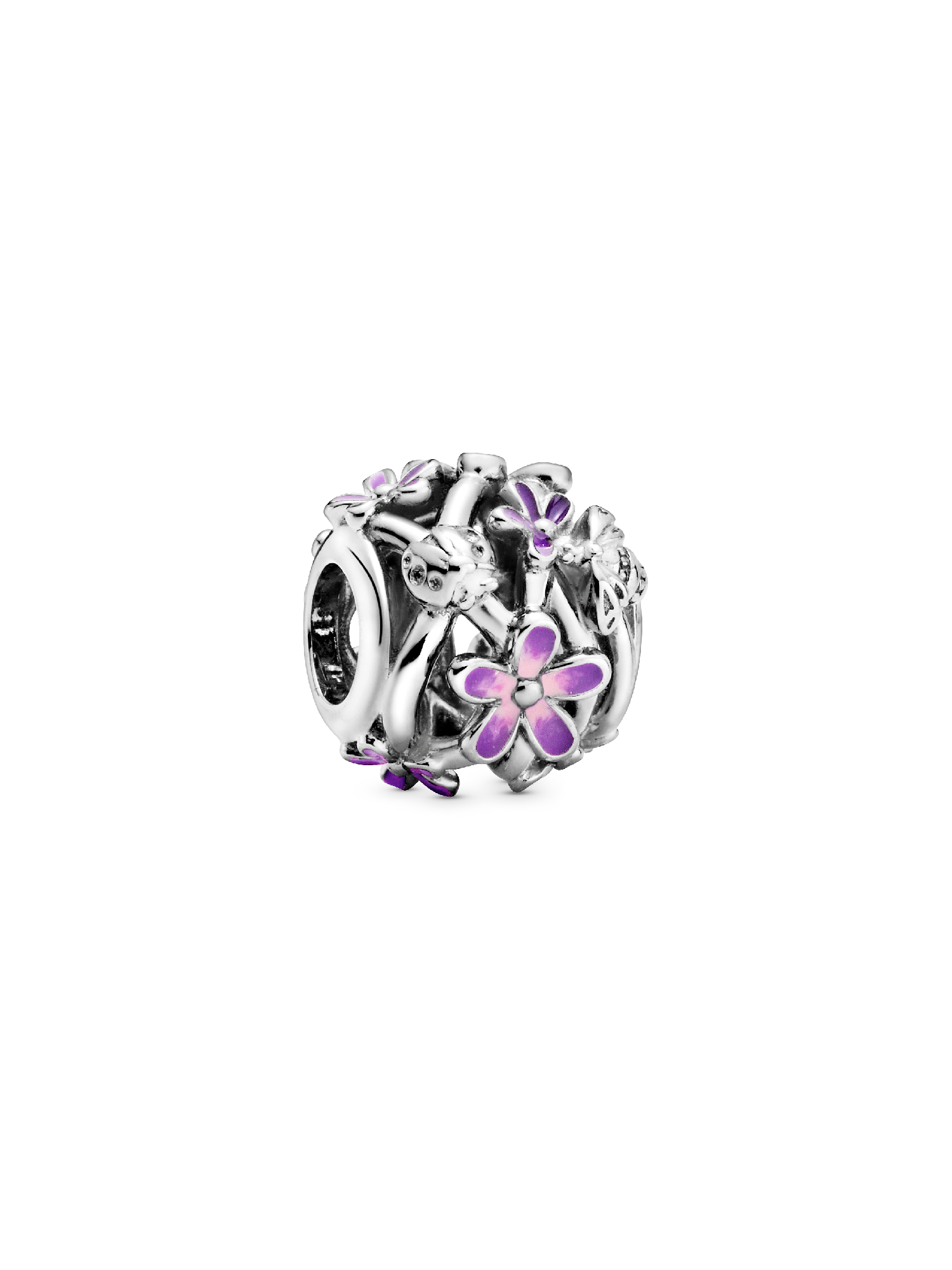 Openwork Purple Daisy Charm | スターリングシルバー | パンドラ'