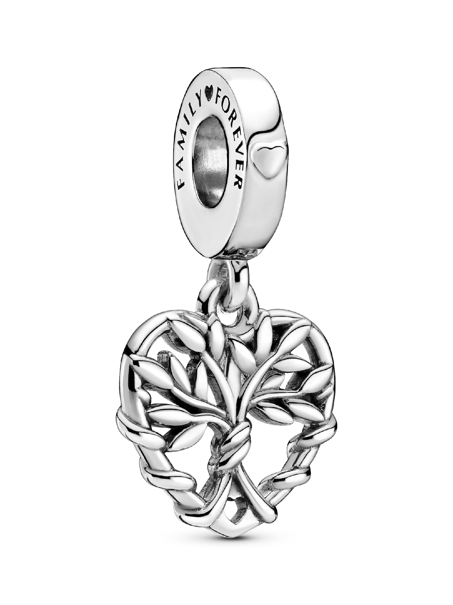 Pandora チャーム シルバー マザーオブパール ハート ファミリーツリー Heart Family Tree Dangle Charm | スターリングシルバー | パンドラ'