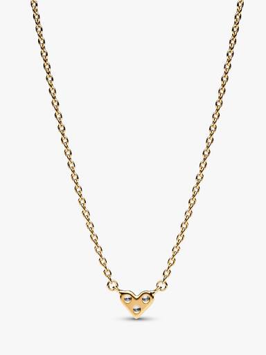 Triple Stone Heart Collier Necklace