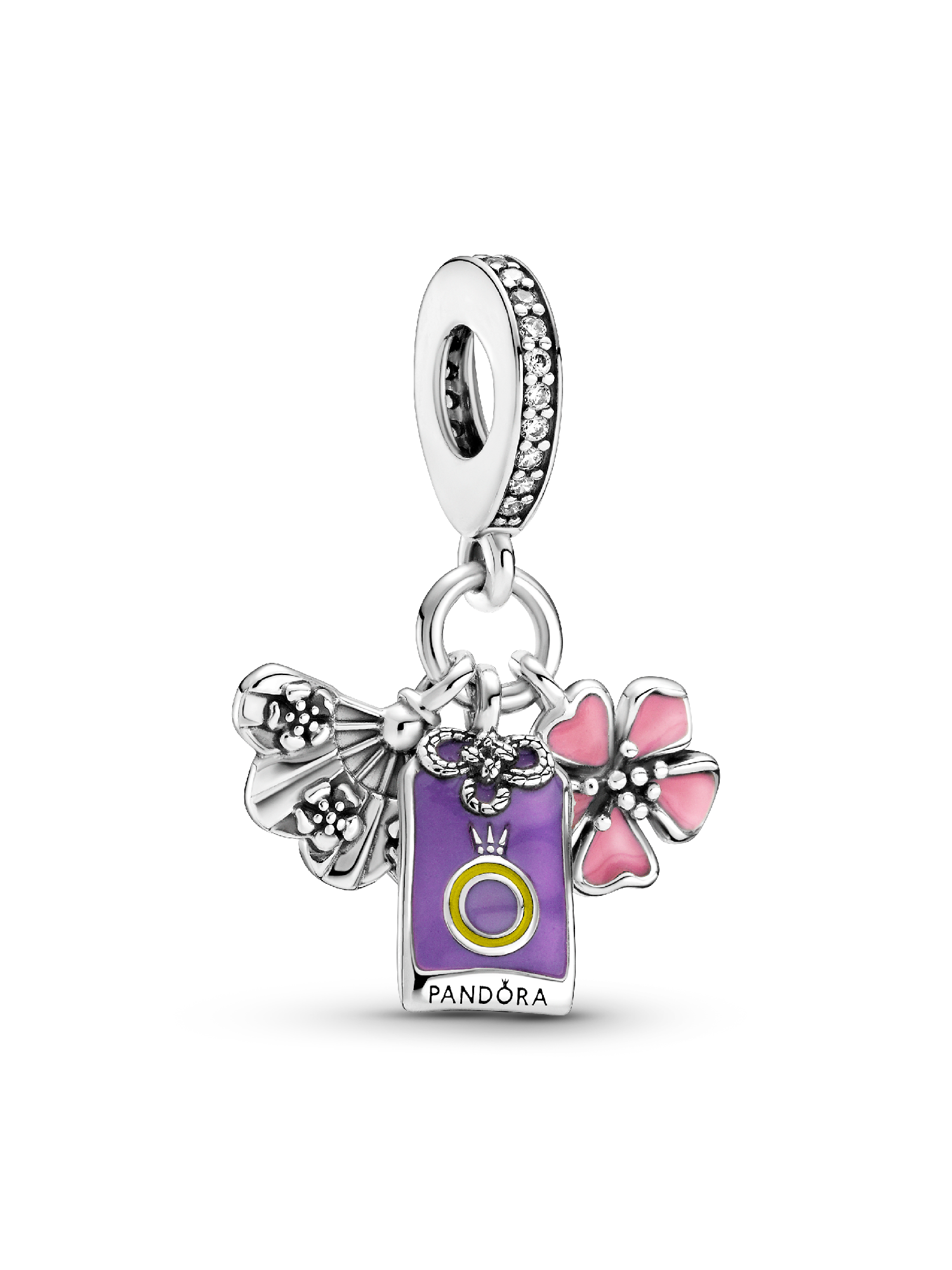 Japanese Sakura, Omamori & Fan Dangle Charm | スターリングシルバー