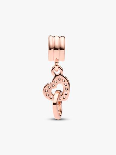 Interlocking Hearts Dangle Charm