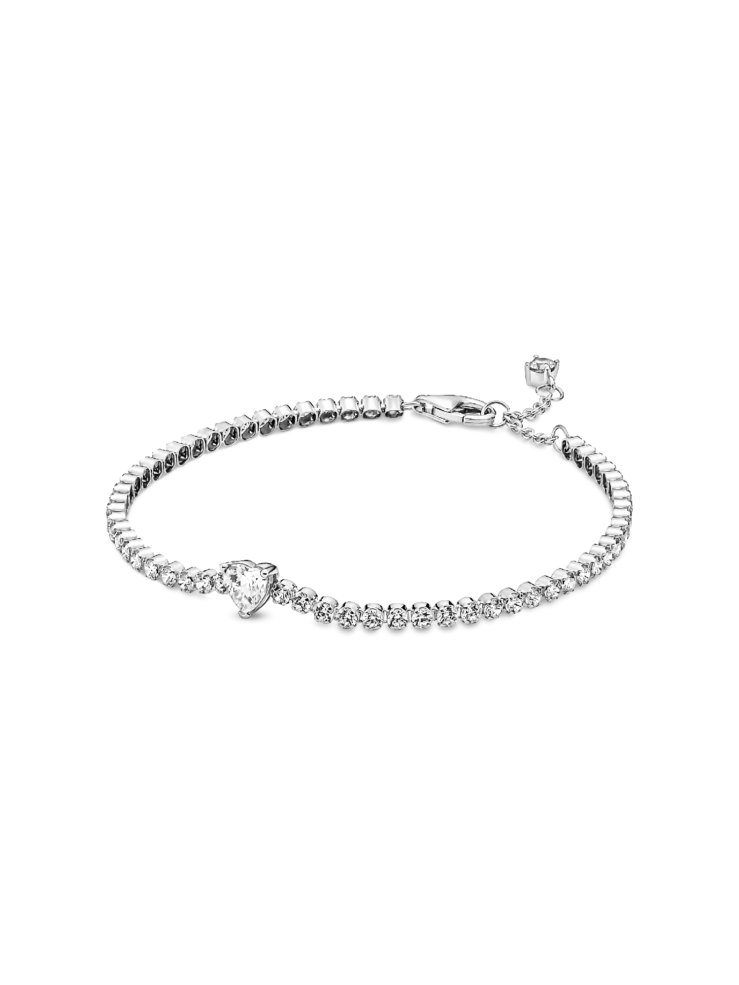 Sparkling Heart Tennis Bracelet | スターリングシルバー | パンドラ'