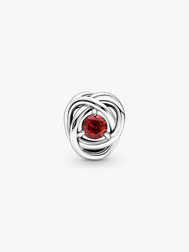 True Red Eternity Circle Charm