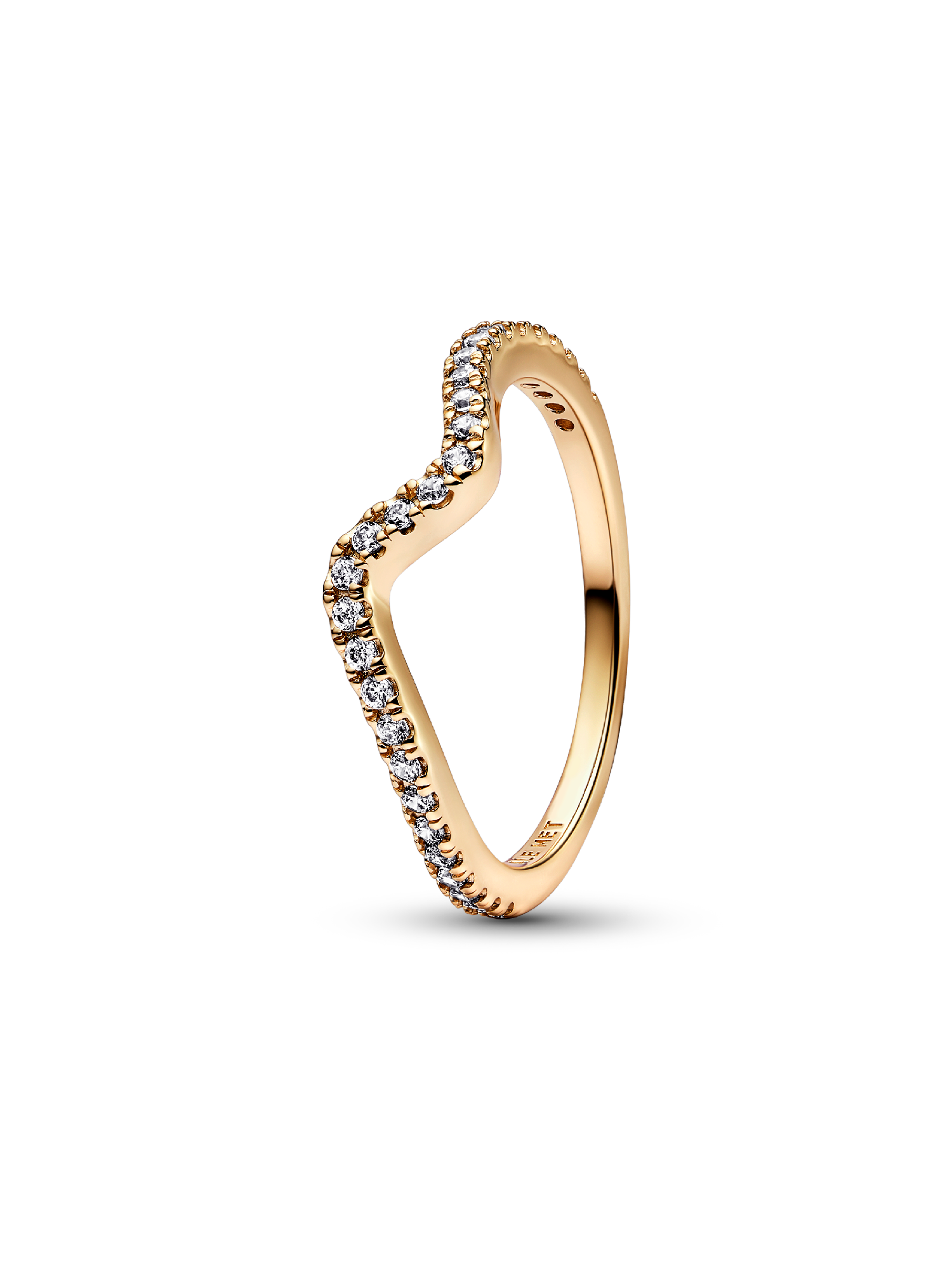 Sparkling Wave Ring | ゴールドプレーティング | パンドラ'