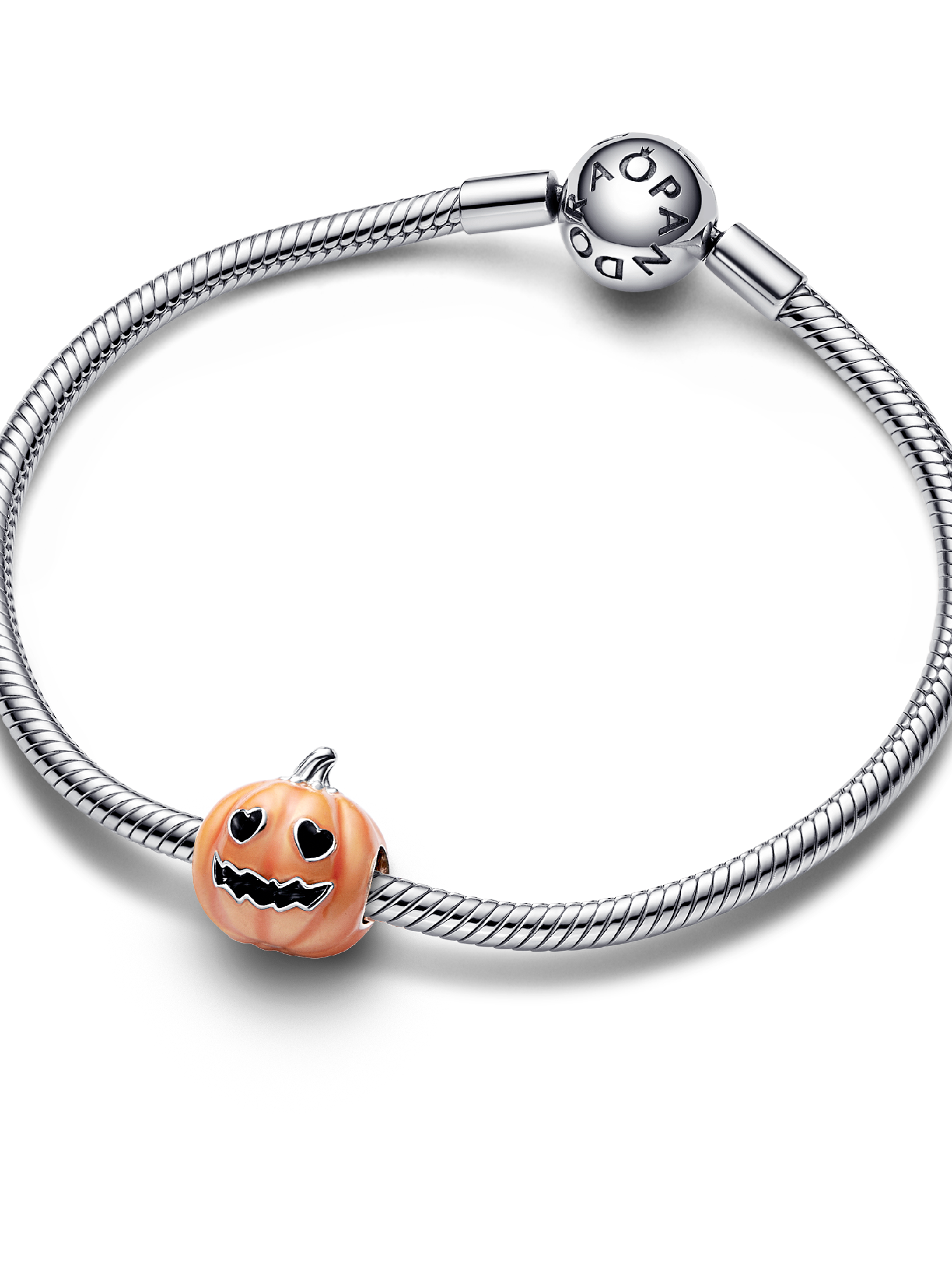 Glow-in-the-dark Spooky Pumpkin Charm | スターリングシルバー
