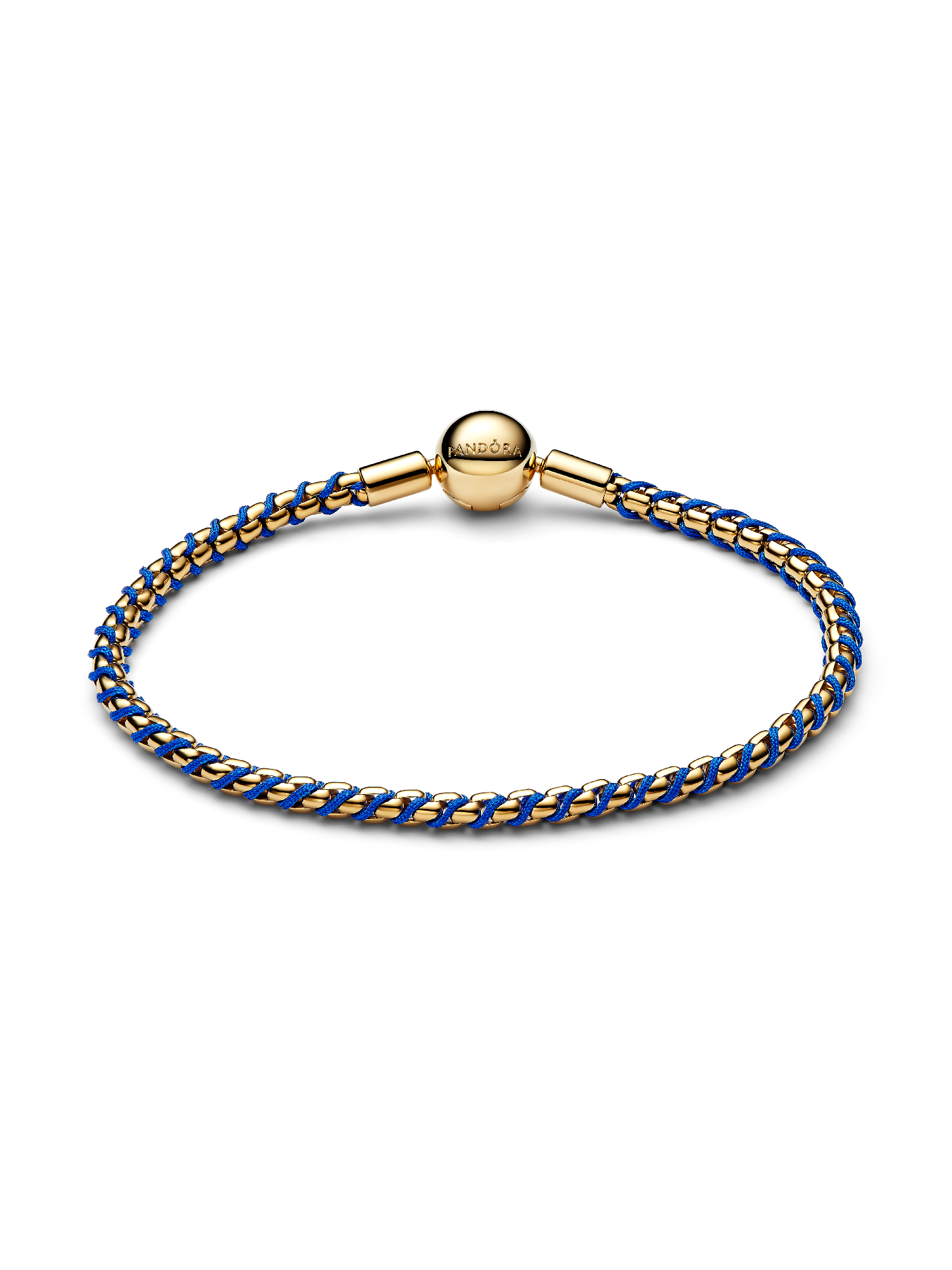 Blue Cord Box Chain Bracelet | ゴールドプレーティング | パンドラ'