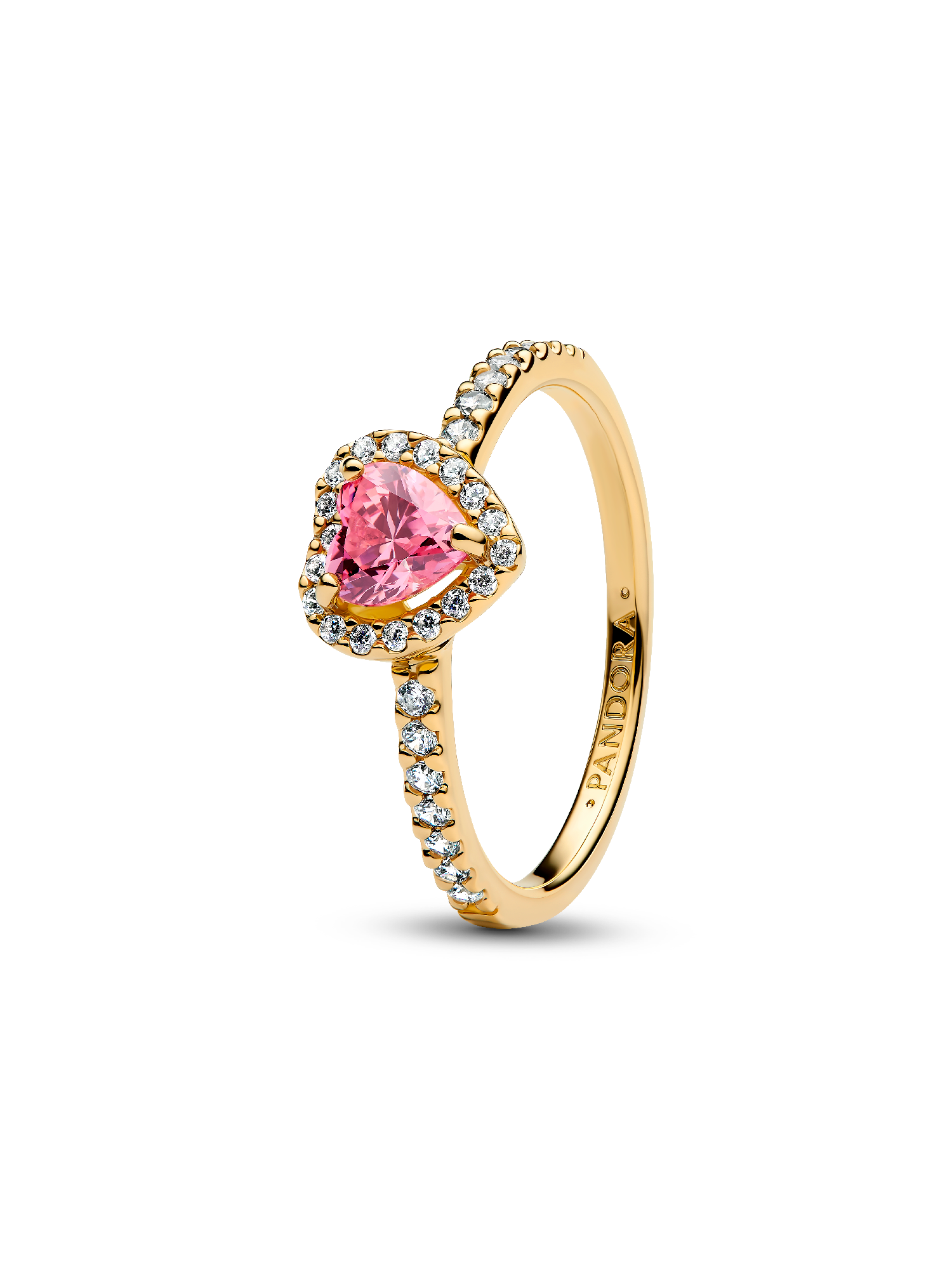Elevated Pink Heart Ring