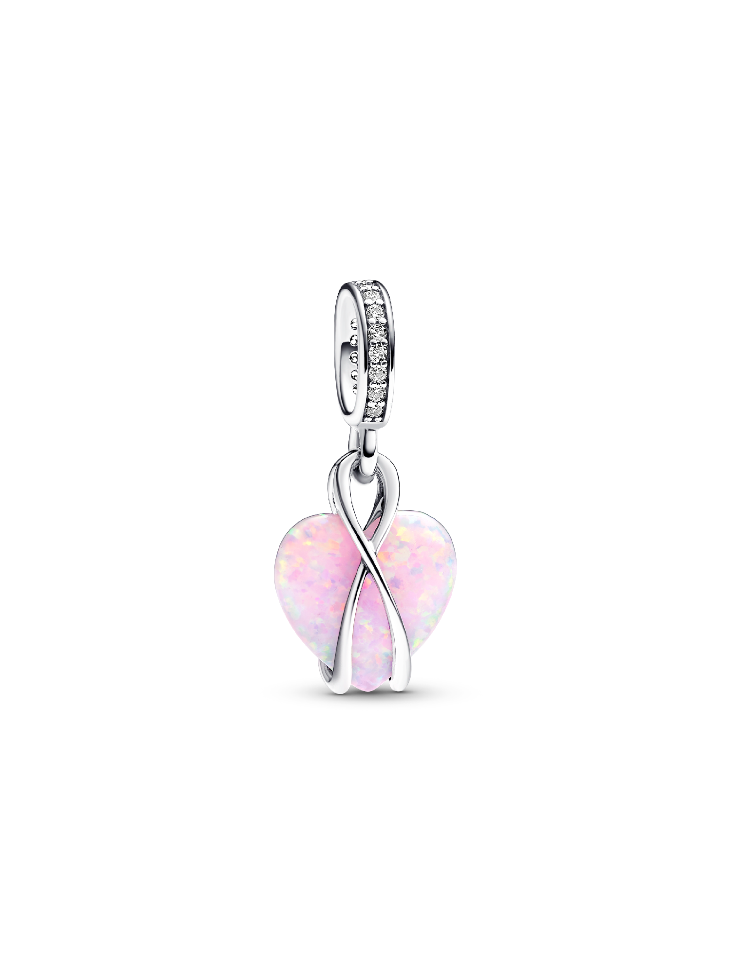 Mum Opalescent Heart Dangle Charm | スターリングシルバー | パンドラ'