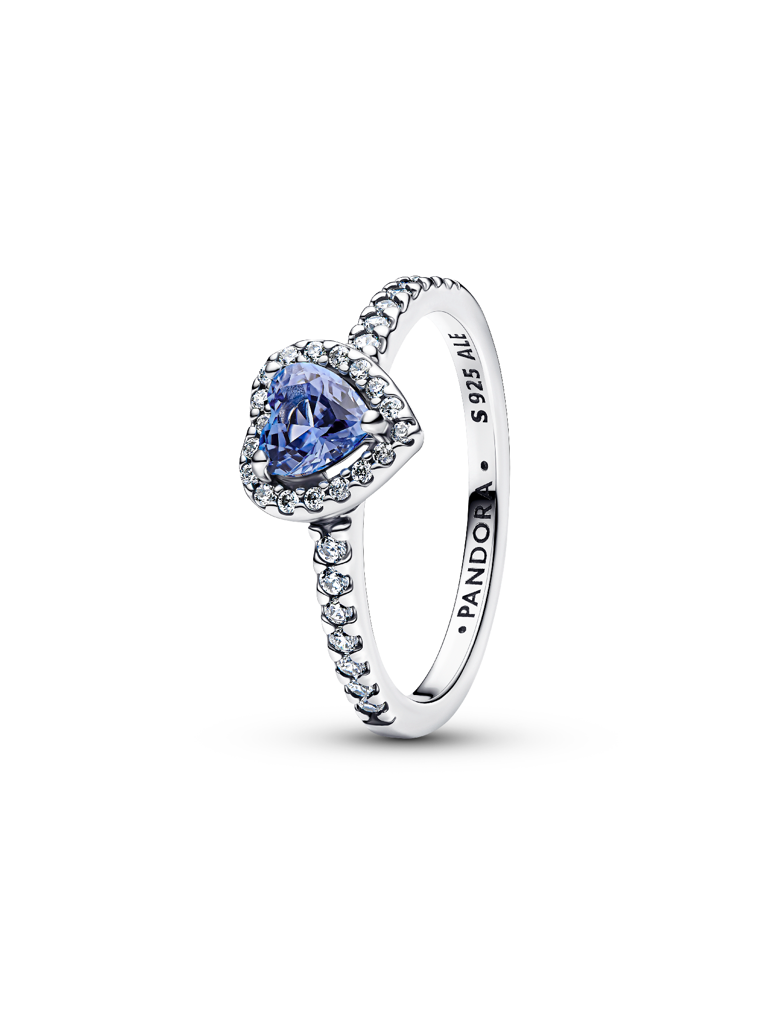 Sparkling Elevated Heart Ring