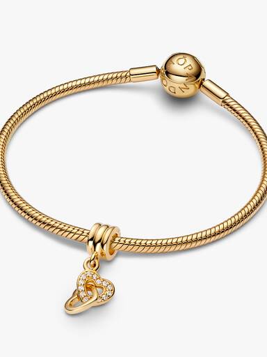 Interlocking Hearts Dangle Charm