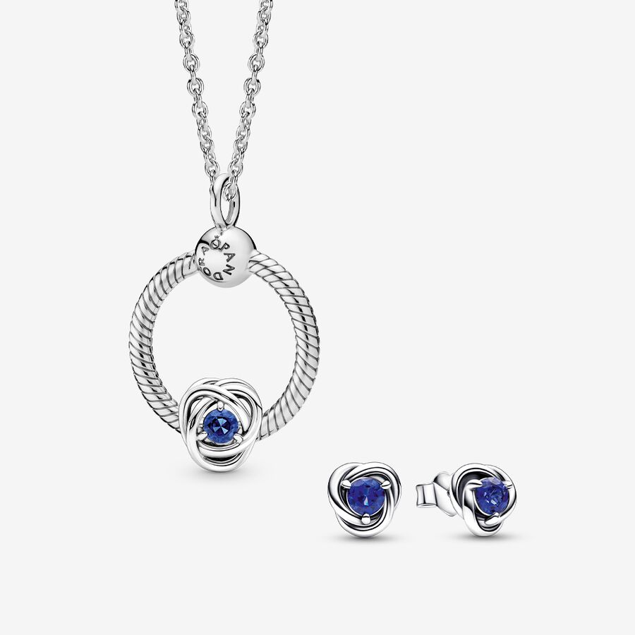 September Birthstone Necklace Charm and Earring Gift Set image number 0