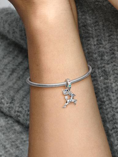 Magical Christmas Reindeer Dangle Charm