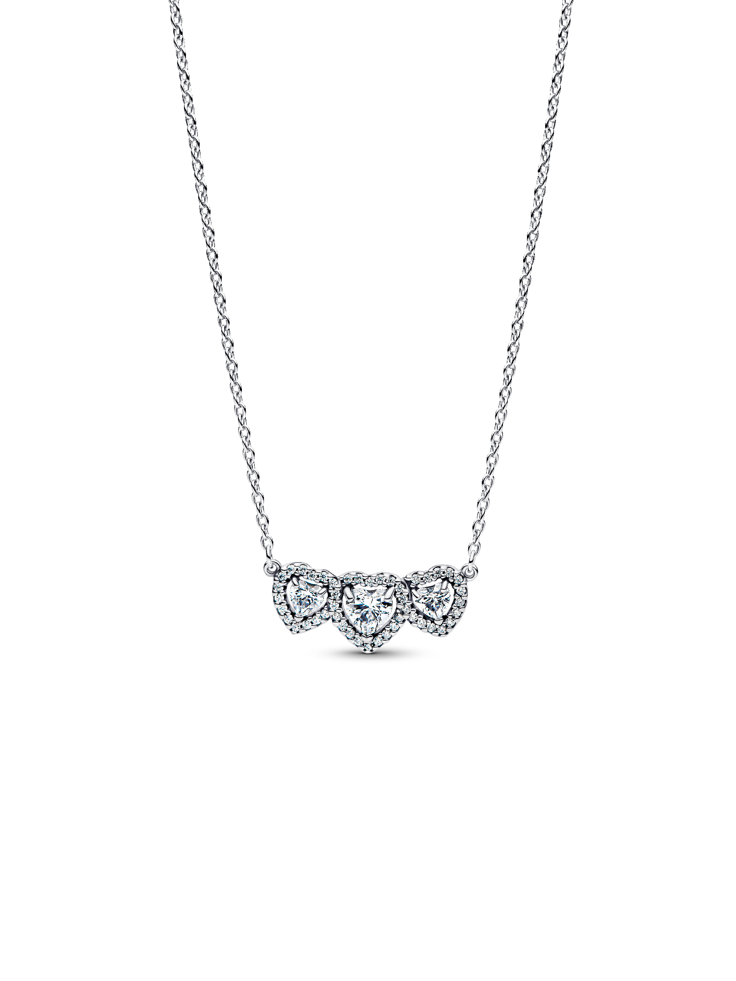 Halo Heart Trilogy Collier Necklace | スターリングシルバー | パンドラ