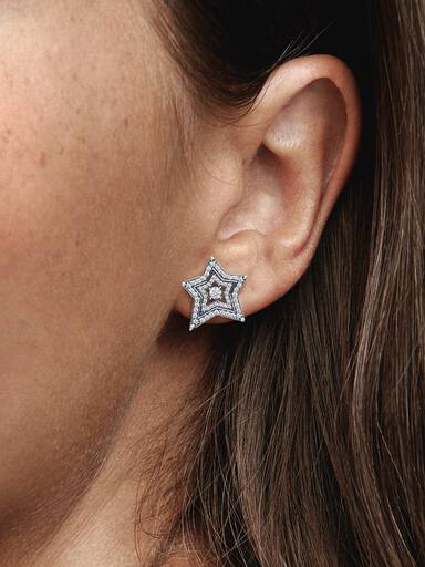 Celestial Asymmetric Star Stud Earrings