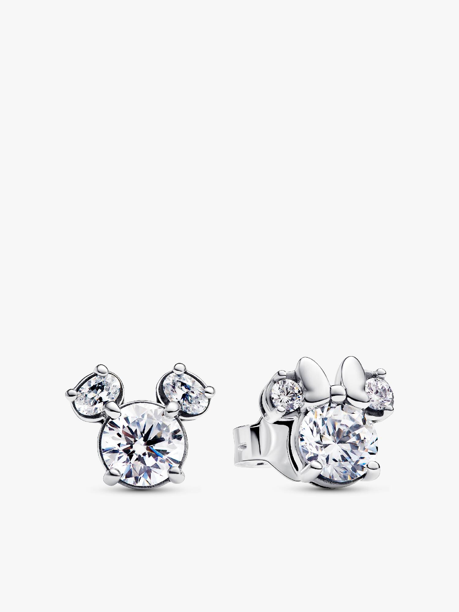 Disney Mickey Mouse & Minnie Mouse Sparkling Stud Earrings