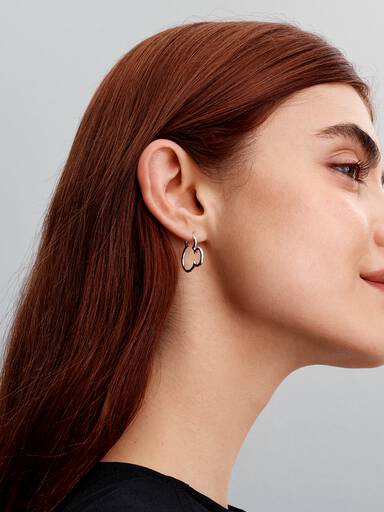Disney Mickey Mouse Silhouette Hoop Earrings