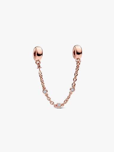 Triple Clear Stone Safety Chain