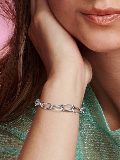 Pandora ME Round Clasp Medium-Link Chain Bracelet