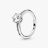 Clear Sparkling Crown Solitaire Ring Clear Sparkling Crown Solitaire Ring