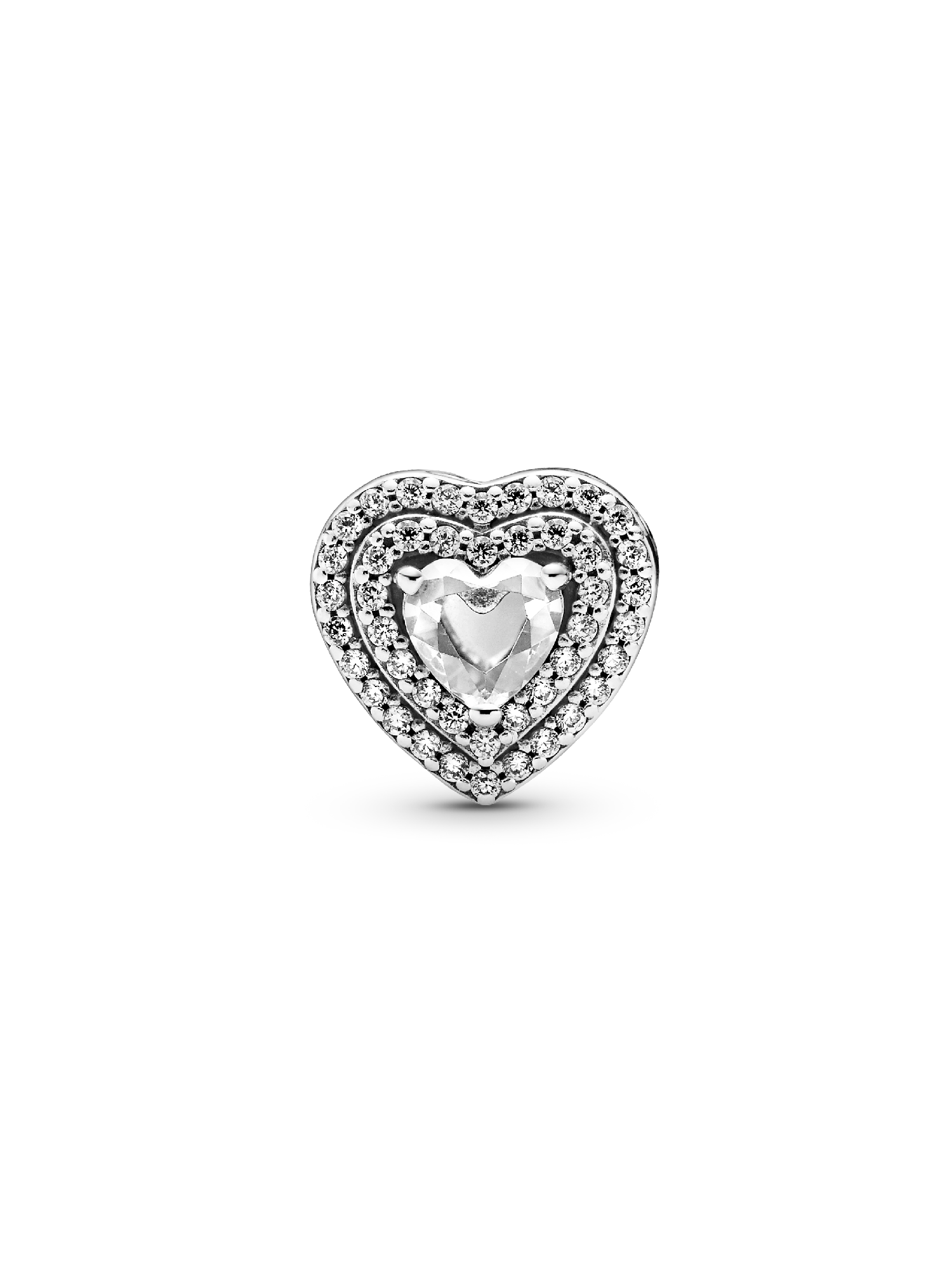 Sparkling Levelled Hearts Charm | スターリングシルバー | パンドラ'