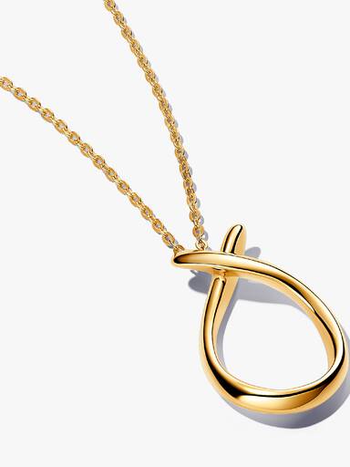 Organically Shaped Pendant Necklace