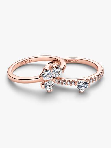 Sparkling Lucky Clover Splittable Ring