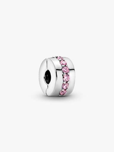 Pink Sparkling Row Clip Charm