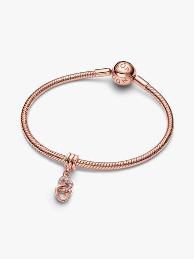 Interlocking Hearts Dangle Charm