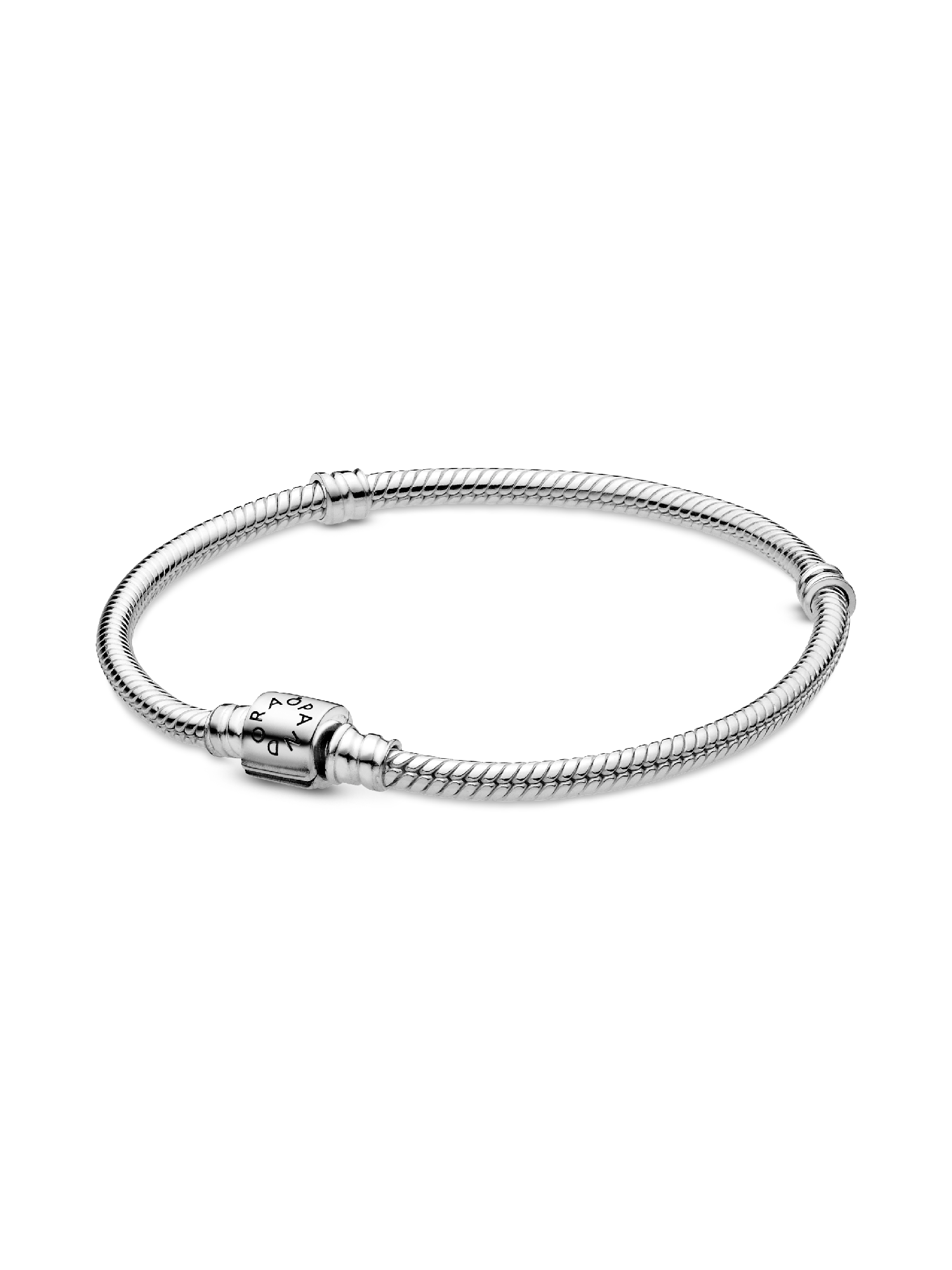 Barrel Clasp Snake Chain Bracelet | スターリングシルバー | パンドラ'