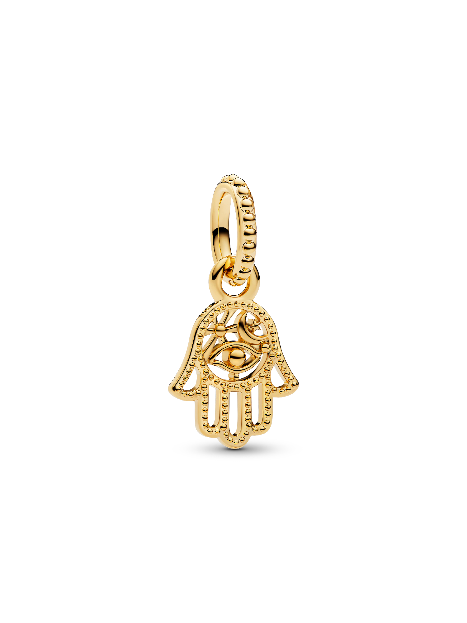 Protective Hamsa Hand Dangle Charm | ゴールドプレーティング