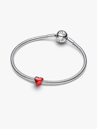 Metallic Red Heart Mini Charm