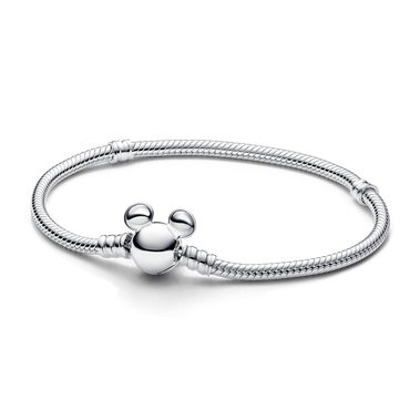 Disney Mickey Mouse Clasp Moments Snake Chain Bracelet