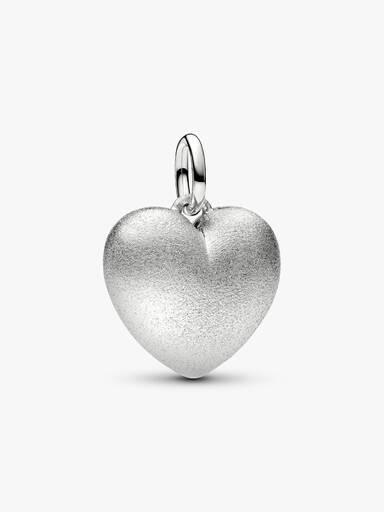 Matte Puffy Heart Dangle Charm