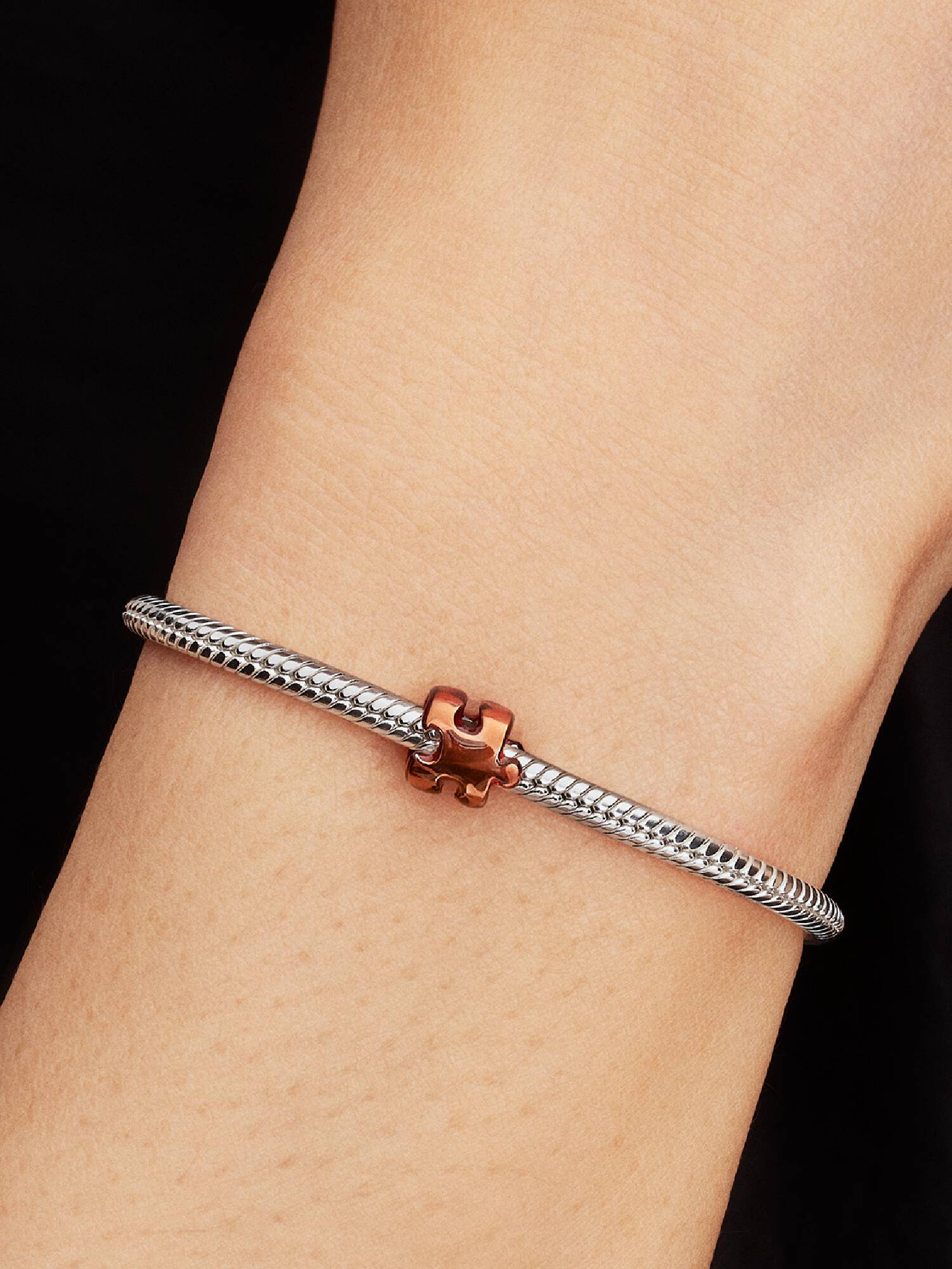 Orange Puzzle Piece Mini Charm