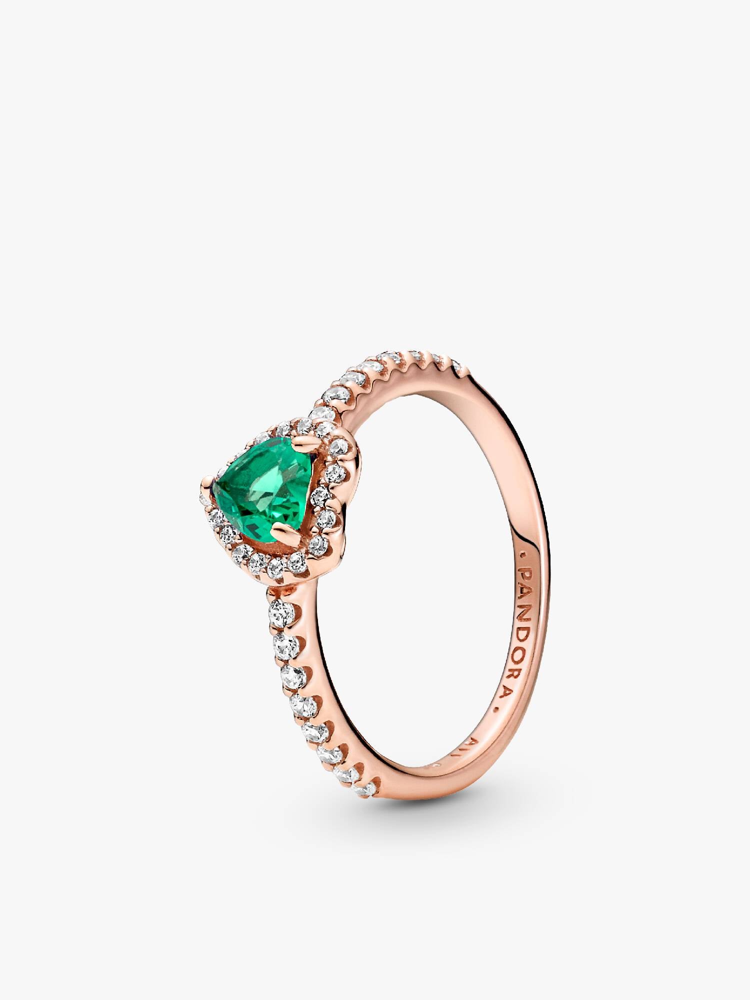 Sparkling Elevated Heart Ring