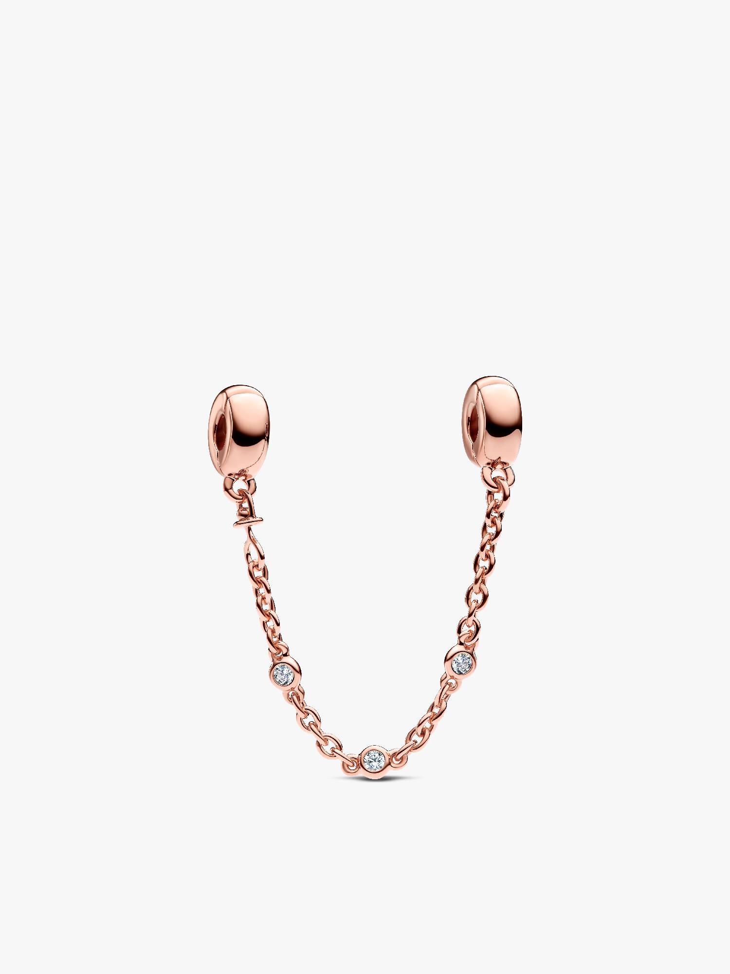 Triple Clear Stone Safety Chain