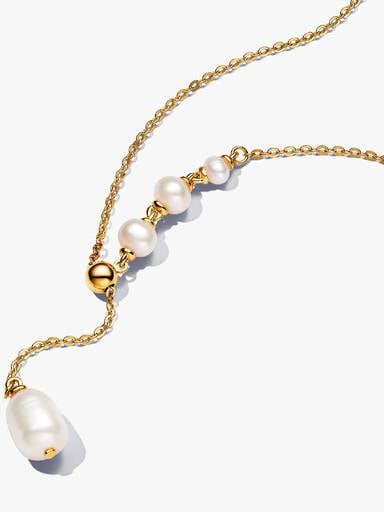 Treated Freshwater Cultured Pearl Drop Necklace