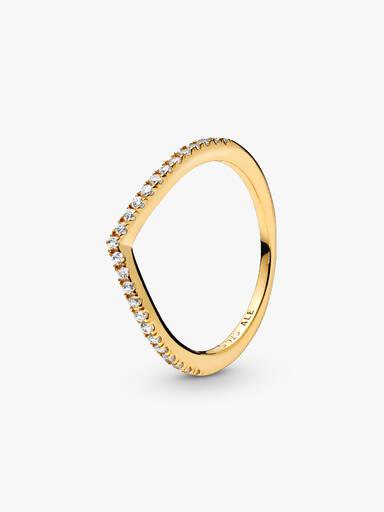 Sparkling Wishbone Ring